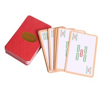 Cartes de jeu de Mahjong portables écologiques personnalisées avec dés dans une boîte en papier pour les fêtes de famille et les jeux en plein air