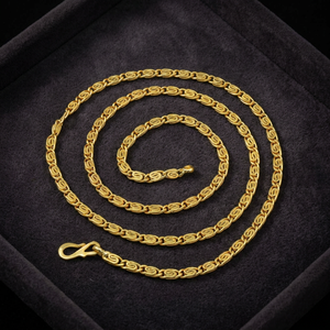 Wholesale 14K 18K 24K Micro Gold Plated Byzantine Link <b>Chain</b> Necklace, Modern <b>Chain</b> Design, Brass <b>Chain</b>, Fashion <b>Chain</b> Necklace. - Product Image 3