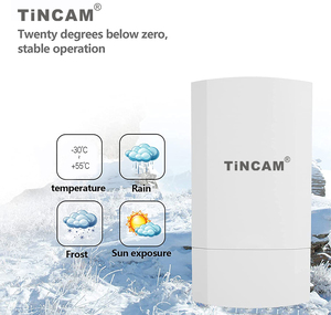 TiNCAM Set di 2 CPE Wireless Outdoor <span class=keywords><strong>Point</strong></span>-to-<span class=keywords><strong>Point</strong></span> 300Mbps, Antenna ad Alto Guadagno 2.4G, Bridge WiFi per Esterni - Product Image 6