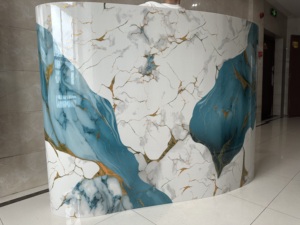 Ốp tường dán tự dính PVC giả đá cẩm thạch vàng trang trí nhà cửa, chất liệu xốp - Product Image 2