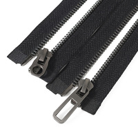 Vente en gros de fermeture à glissière métallique multicolore à bout ouvert 3 #40/50/60/70cm accessoires de vêtement de couture pour manteau vêtements-couture de vêtements à fermeture éclair