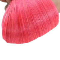 Extensiones de Cabello Humano Ruso Rosa al por Mayor 12A Remy con Micro Anillas y Nano Anillas, Doble Trama, Puntas Nano Anillas