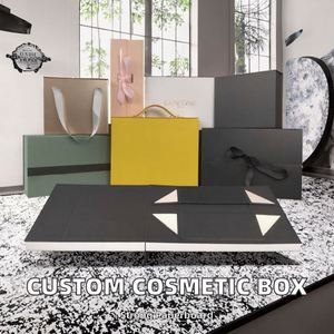 Customized Recyclable Foldable Food Safe Paperboard <b>Folder</b> <b>Box</b> Magnetic Lid Hot Stamping Matt Lamination UV Gift Packaging - Product Image 2