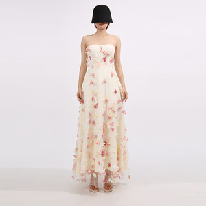 Eleganti Abiti da Sera con Applicazioni Floreali 3D, Vestito a Sirena per Donna, Abito Formale da Cerimonia, Vestito da Cocktail Aderente per Taglie Forti - Product Image 2