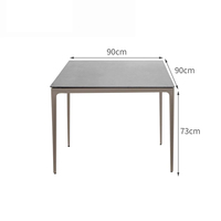 Ensemble de table et de chaises en aluminium pour salle à manger extérieure moderne et luxueuse, meubles de jardin