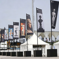Drapeau de plage publicitaire personnalisé à impression rapide pour extérieur, résistant au vent, livraison rapide