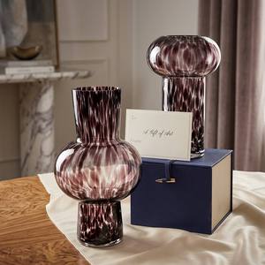 Ensemble <span class=keywords><strong>de</strong></span> 2 vases en verre effet encre, style Mid-Century Modern, forme champignon ventrue, pour la décoration intérieure - Product Image 5