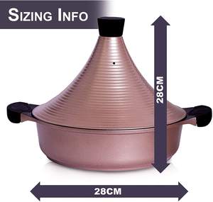 Batterie de cuisine <span class=keywords><strong>tajine</strong></span> marocaine à fond d'induction antiadhésive en alliage d'aluminium - Product Image 5