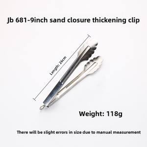 Yolecen Pinces à barbecue épaissies en acier inoxydable <span class=keywords><strong>de</strong></span> 16 pouces Ustensiles résistants aux hautes températures pour les aliments à saucisses à viande grillée - Product Image 6