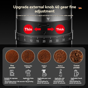 Moulin à <span class=keywords><strong>café</strong></span> externe grossier et fin Moulin à poivre en céramique Moulin à <span class=keywords><strong>café</strong></span> électrique rechargeable - Product Image 5