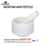 Ensemble mortier et pilon en porcelaine européenne et pierre de granit, robuste, pour broyer et écraser les herbes et les épices