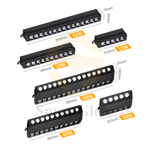 20W 30W 40W 60W dài theo dõi đèn cửa hàng quần áo hướng dẫn đường sắt Đèn sân khấu siêu thị thương mại dẫn ánh sáng tại chỗ di chuyển điền vào đèn - Product Image 4