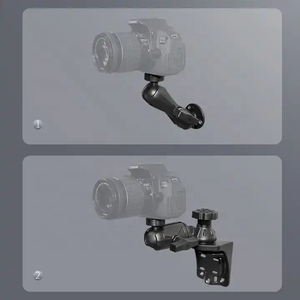 Support mural rotatif à 360° pour caméra d'action avec adaptateur de filetage 1/4'' pour appareil photo reflex numérique, lumière LED, flash, caméra - Product Image 2