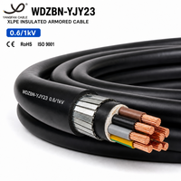 Cable de alimentación blindado Cu/XLPE/STA/LSZH 0.6/1kV, 2 núcleos, 2.5mm², con aislamiento XLPE y cubierta LSZH, para enterramiento.