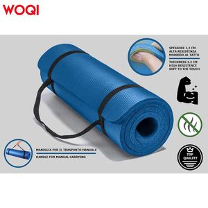 Tapis de yoga Woqi 6 mm d'épaisseur, en caoutchouc antidérapant, bleu marine, pour la gym, les exercices et l'usage domestique - Product Image 5