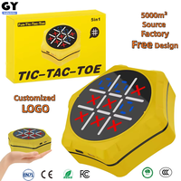 Juego Electrónico de Tres en Raya 5 en 1 para Mayores de 5 Años y Adultos - Juguete Educativo de Plástico con Tablero de Ajedrez Inteligente para Entretenimiento