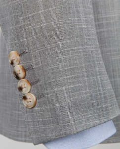 OEM Custom <span class=keywords><strong>uomo</strong></span> grigio leggero 3 pezzi sottile risvolto singolo petto centro sfiato abito di alta qualità completi da <span class=keywords><strong>uomo</strong></span> - Product Image 4