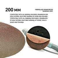 Disque de ponçage en maille d'oxyde d'aluminium P120 200 mm OEM pour l'élimination des couches de peinture anciennes et le ponçage de réparation des soudures métalliques