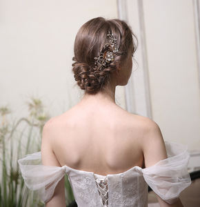 Respetuoso del medio ambiente Material de aleación de patente de diseño nupcial peine de pelo accesorios - Product Image 3