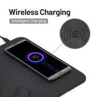 Tapis de souris étanche géant avec Logo imprimé, personnalisé, charge rapide sans fil 15W, chargeur de téléphone, tapis de souris de bureau