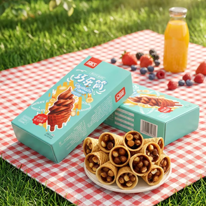 Conos <span class=keywords><strong>de</strong></span> Waffle <span class=keywords><strong>Rellenos</strong></span> <span class=keywords><strong>de</strong></span> <span class=keywords><strong>Chocolate</strong></span> Directamente <span class=keywords><strong>de</strong></span> Fábrica en China, Marca Privada OEM, Conos <span class=keywords><strong>de</strong></span> Crema <span class=keywords><strong>de</strong></span> <span class=keywords><strong>Chocolate</strong></span> - Product Image 1