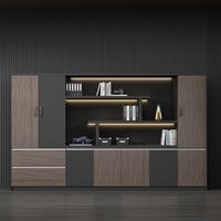 WJG-242X Meuble de classement commercial en bois moderne verrouillable avec tiroirs, unité de rangement de bureau et design de fond