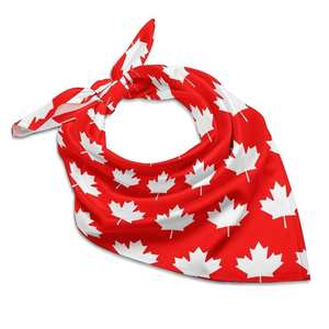 טקסט מותאם אישית כל צבע מטפחת קנדית הצוואר צעיף בד עמיד דגל בנדנה לכסות פנאנט לאירועים מיוחדים - Product Image 1