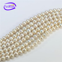 FEIRUN 11-12mm près rond AA + Naturel Spécial Couleur En Forme De Perle D'eau Douce Edison Perles Baroques brins