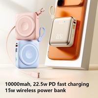 KEKO W506 NUEVO PD 22.5W/15W Banco de Energía Inalámbrico de Alta Capacidad 10000mAh Ultra Delgado Mini Portátil Carga Rápida Entrada Tipo-C