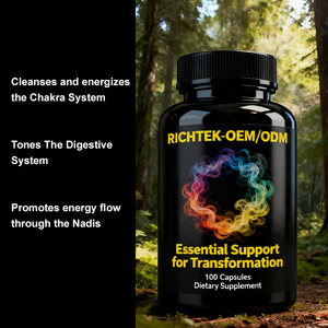 תערובת תוסף צמחים איורוודי ללא גלוטן עם ashwagandha תומך צמיחה רוחנית 120 כמוסות haritaki טבעוני - Product Image 5