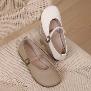Nouvelles Chaussures Mary Jane Élégantes en Cuir Souple pour Femme, à Talon Bas et Bride Croisée, Idéales pour l'Été - Product Image 3