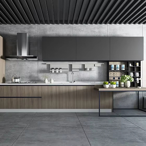 Cuisine moderne modulaire personnalisée, armoires de cuisine du Maroc avec évier inclus, design luxueux écologique, fabriqué en Chine - Product Image 1