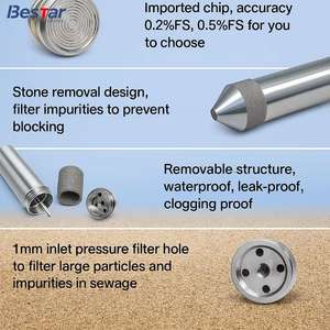 Fabrik-Niedrigstpreis OEM Grundwasserpegelsensor 4-20mA See-Wasserpegelmessung Tauchbarer Wassertank-Pegelsensor - Product Image 4