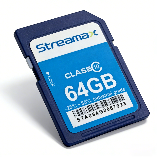 Industrial Grade SD Card 64GB SLC V10 Plastic 4G-40C to +85C Operating Temperature