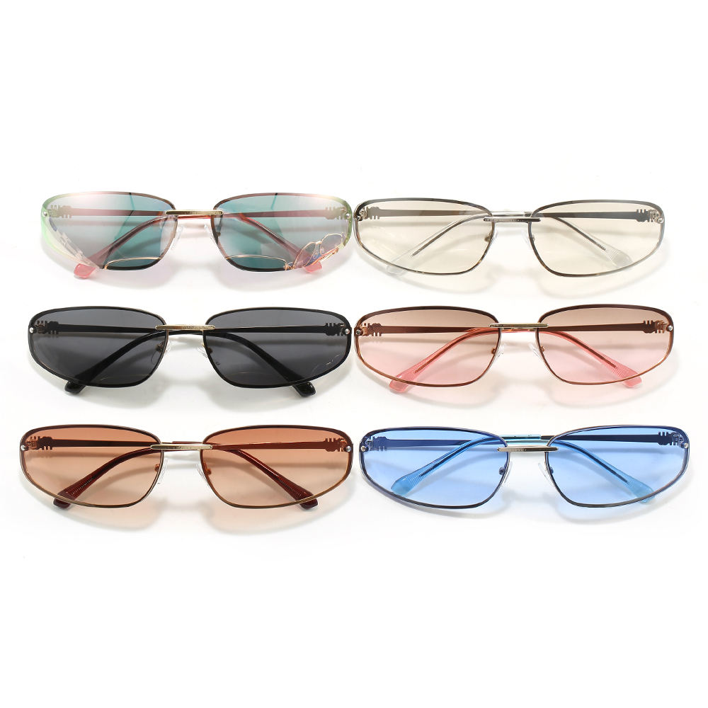 Superhot Eyewear 15409 Fashion 2025 Rectangle Steampunk Metal Frame Sunglasses