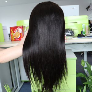 Lavish Beauty Glueless Brazilian Remy Hair Peluca larga y recta con base de encaje francés Color negro Todos los colores Adecuado 300g Peso - Product Image 2