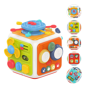 Cubo di Attività Sensoriale Educativo 7-in-1 per Bambini, Giocattolo Montessori per Bambini da 1 a <span class=keywords><strong>3</strong></span> <span class=keywords><strong>Anni</strong></span> - Product Image 1