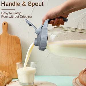 Shanghai Factory Direct 64 oz boca larga Mason <span class=keywords><strong>Jar</strong></span> Jarros de vidro com tampas herméticas - Product Image 6