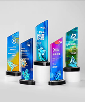 HBL Offre spéciale Trophée de récompenses en cristal personnalisé Trophée de verre au design unique Plaques en cristal personnalisées Trophée Cadeau de réunion