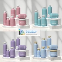 Flacon pompe en plastique 200ml 250ml 300ml 400ml 500ml HDPE, couleur personnalisée, flacon pour lotion, shampoing, emballage de luxe pour cosmétiques et soins corporels