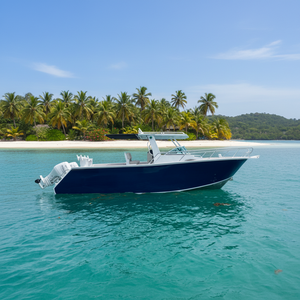 Yacht sportif en aluminium de 7,5 m (25 pieds) avec coque traversable, moteur hors-bord, <span class=keywords><strong>bateau</strong></span> de pêche et de loisirs à vendre - Product Image 1