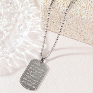 Collier pendentif en acier inoxydable, bijoux de mode islamique arabe, pour hommes et femmes, vente en gros, 2025 - Product Image 4