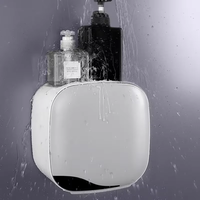Étanche gris toilette mural organisateur sans poinçon en plastique porte-rouleau de papier mouchoir bobine support de rangement pour salle de bain