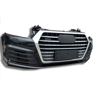 Ensemble de pare-chocs avant d'<span class=keywords><strong>occasion</strong></span> pour Audi Q7 2017-2020, comprenant la calandre, le ventilateur de radiateur et le kit de lèvre avant pour capteurs de stationnement - Product Image 3