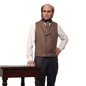 One Stop Solution Escultura de científico tallada a mano Escultura de cera de silicona realista de Darwin de mediana edad para exhibición de Museo de Ciencia - Product Image 2