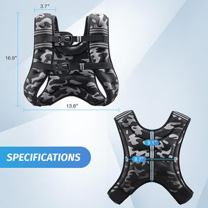 Chaleco de Peso Ajustable Bulufeite con Relleno de Arena de Hierro, Capacidad de 6LB-30LB para Entrenamiento de Fuerza CrossFit, Diseño Duradero, Aumenta la Musculatura - Product Image 3