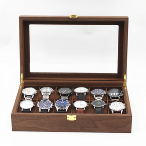 Nuevo Diseño de Lujo, Caja de Regalo para Relojes de MDF Ecológica y Protectora, con 12 Ranuras, para Exhibición, Almacenamiento y Venta al Por Mayor, con Cristal - Product Image 1