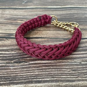 Braided Paracord Pet Custom Luxury Personalized Bling Adjustable Chain <strong>Collar</strong> Gold airtag <strong>Camera</strong> 25mm Webbing <strong>Dog</strong> <strong>Collar</strong> - Product Image 1