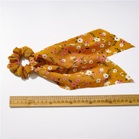 Nouvelles écharpes et chouchous faits main en tissu floral de style européen-américain, écologiques et tendance, pour queue de cheval, accessoires capillaires