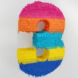 <span class=keywords><strong>Pinata</strong></span> en forme <span class=keywords><strong>de</strong></span> chiffre 3D, petite <span class=keywords><strong>pinata</strong></span> arc-en-ciel, <span class=keywords><strong>pinata</strong></span> d'anniversaire pour filles et garçons, fournitures pour les fêtes d'anniversaire - Product Image 4
